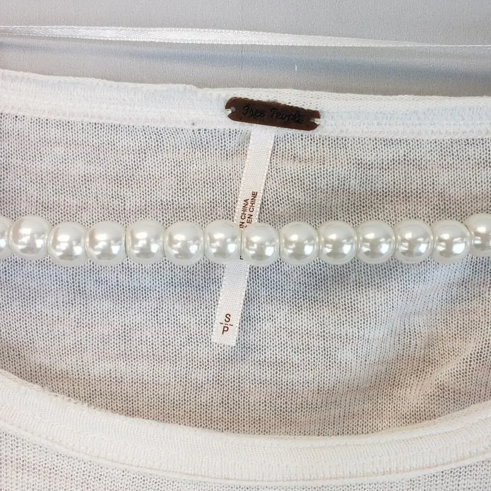 Free‎ People Pink Striped Top with Lace sides panel SZ S - Picture 6 of 8